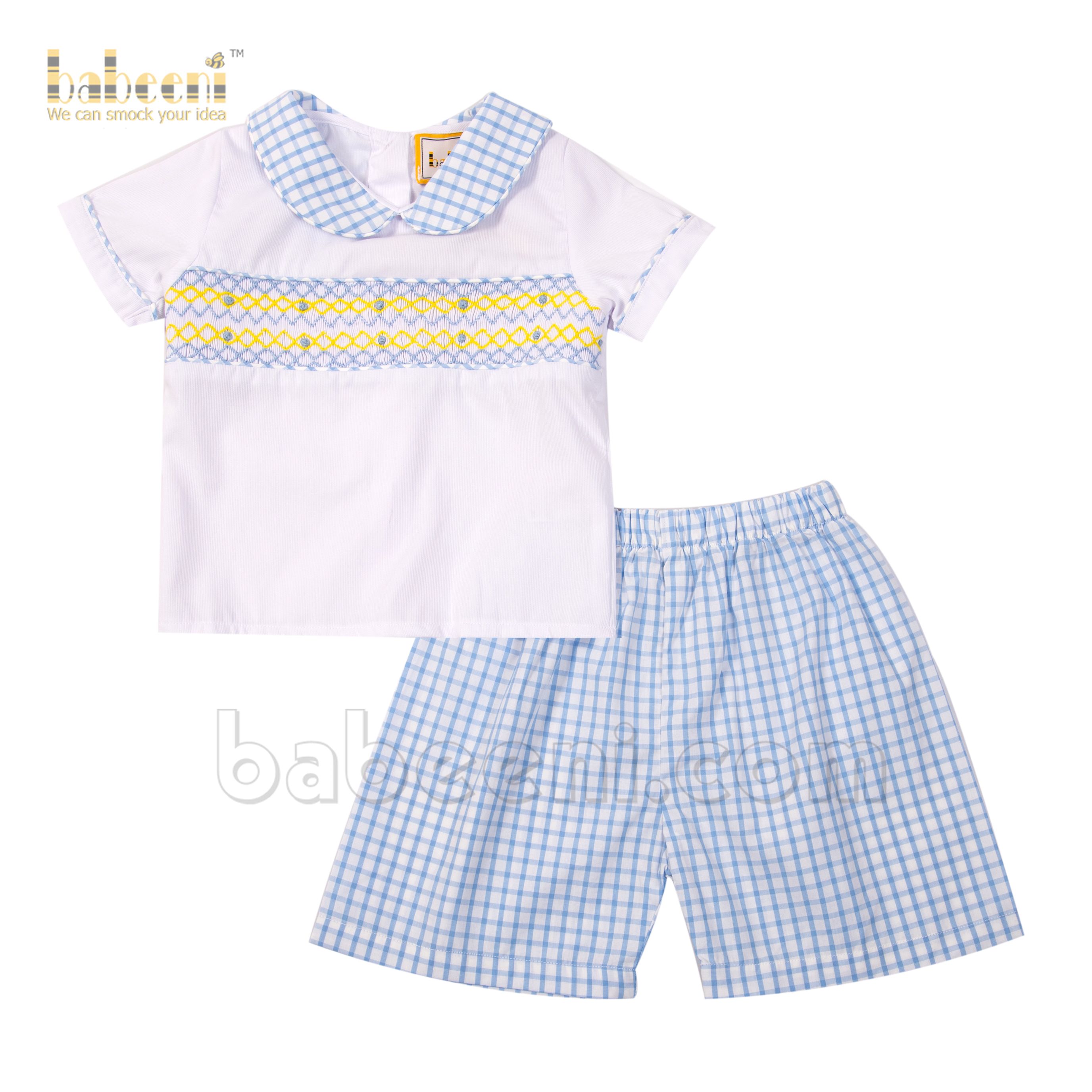 Stamen Blue Window Pane outfit for Little Boy – BC889